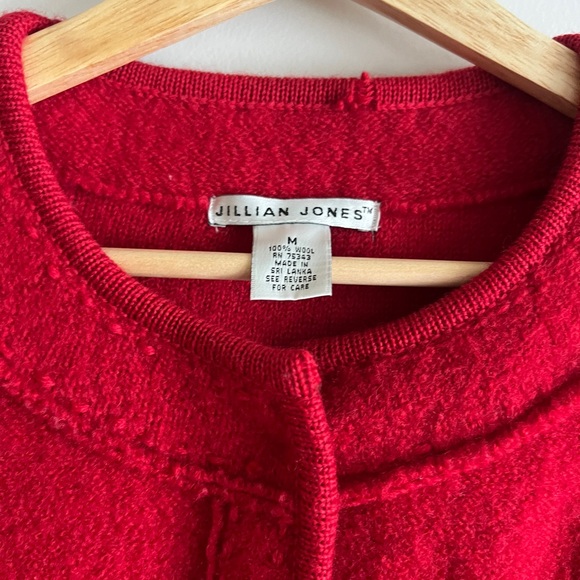 Red Jillian Jones Boiled Wool Jacket size M - Picture 2 of 9